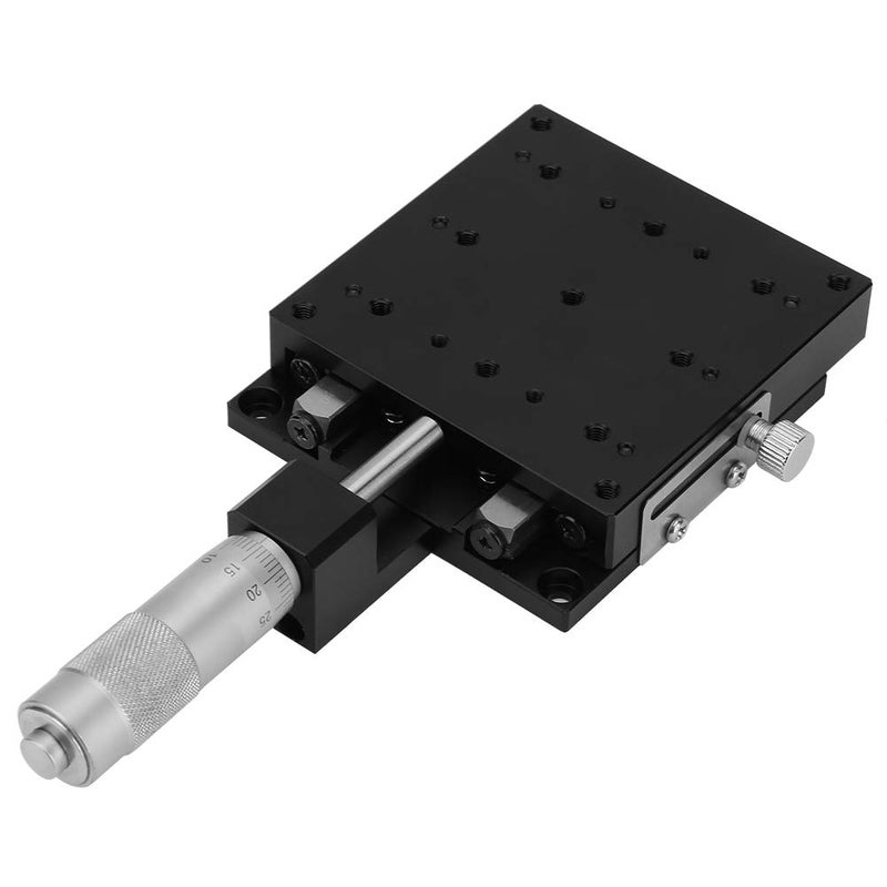 Wisoqu SEMX80-AC Linear Stages 80 * 80mm,Manual Slide Table Trimming Linear Stage,X Micrometer Differential Head,Linear,Cross Roller Type,Stroke: ±12.5mm,Load Resistance: - Image 4
